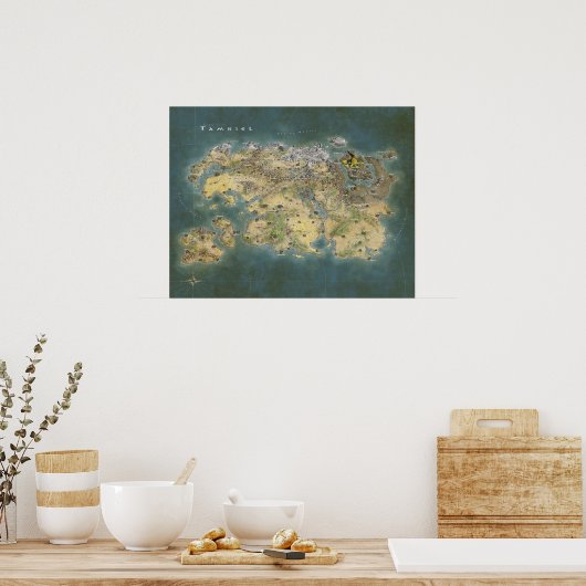 Tamriel Map Poster (Keuken)