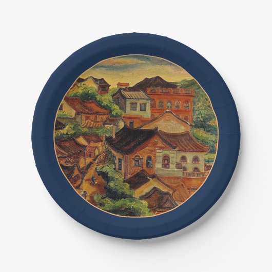 Tamsui & Chen Cheng-Po/Taiwan kunstpapier P Papieren Bordje (Voorkant)