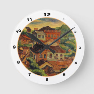 Tamsui en Chen Cheng-Po/Taiwan  mode kunst Ronde Klok