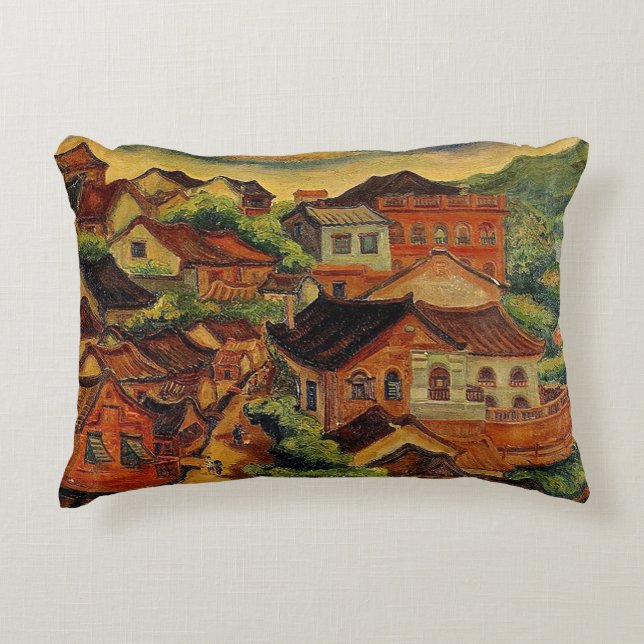 Tamsui en Chen Cheng-Po/Taiwanese  kunst Accent Kussen (Voorkant)