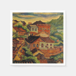 Tamsui en Chen Cheng-Po/Taiwanese  kunst Servet
