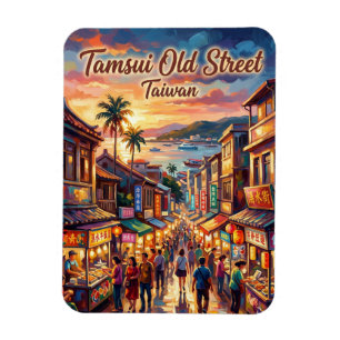 Tamsui Oude Straat Taiwan Magneet