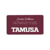 TAMUSA ETIKET (Voorkant)