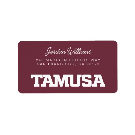 TAMUSA ETIKET (Voorkant)