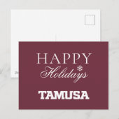 TAMUSA FEESTDAGENKAART (Voorkant / Achterkant)