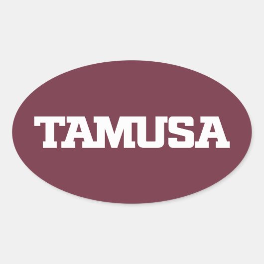 TAMUSA OVALE STICKER (Voorkant)