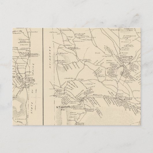 Tamworth, Carroll Co. Briefkaart (Voorkant)