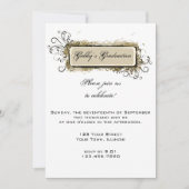 Tan Abstract Floral Gradual Party Invitation Kaart (Voorkant)