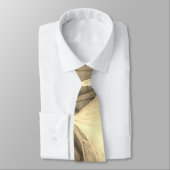 Tan abstracte bladeren stropdas (Gebonden)