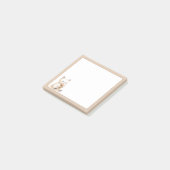 Tan Achtergrond Schattigee Kat met Ice Cream Cone Post-it® Notes (Schuin)