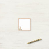 Tan Achtergrond Schattigee Kat met Ice Cream Cone Post-it® Notes (Op bureau)
