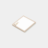 Tan Achtergrond Schattigee Kat met Ice Cream Cone Post-it® Notes (Schuin)