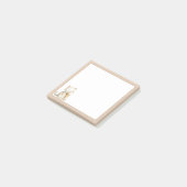 Tan Achtergrond Schattigee Kat met Ice Cream Cone Post-it® Notes (Schuin)