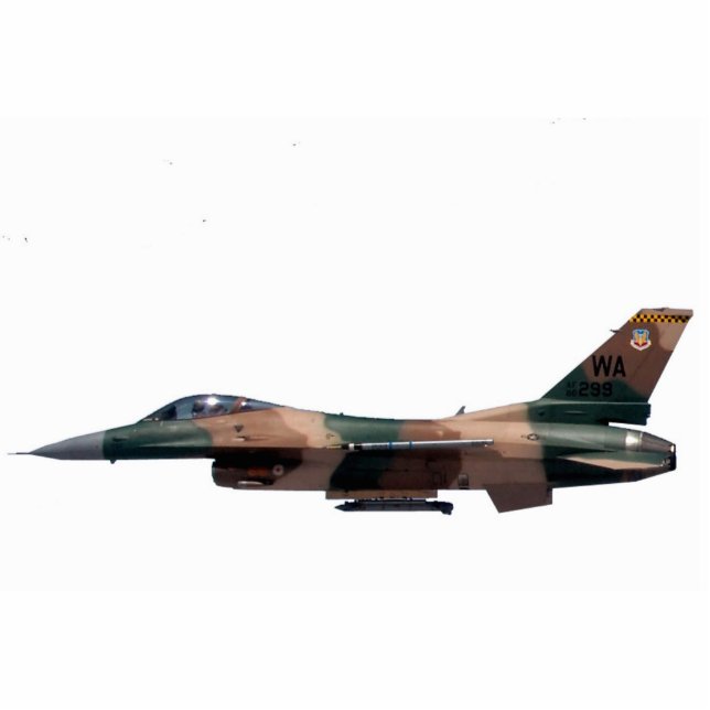Tan Aggressor F-16 Fighting Falcon Staand Fotobeeldje (Voorkant)