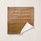Tan Alligator Patroon Home Decor Bad Handdoek (Wasdoekje)