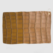 Tan Alligator Patroon Home Decor Golfhanddoek (Horizontaal)