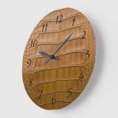 Tan Alligator Patroon Home Decor Grote Klok (Hoek)