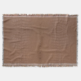 Tan alligator textuur afdrukken deken