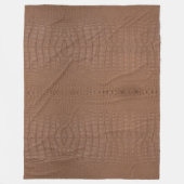 Tan alligator textuur afdrukken fleece deken (Voorkant)
