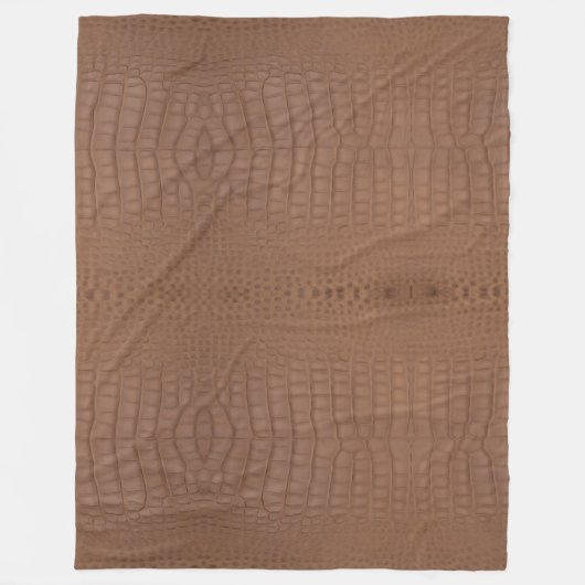 Tan alligator textuur afdrukken fleece deken (Voorkant)