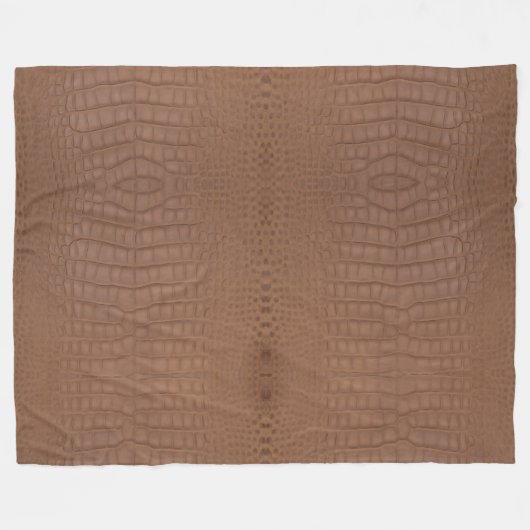 Tan alligator textuur afdrukken fleece deken (Voorkant (Horizontaal))
