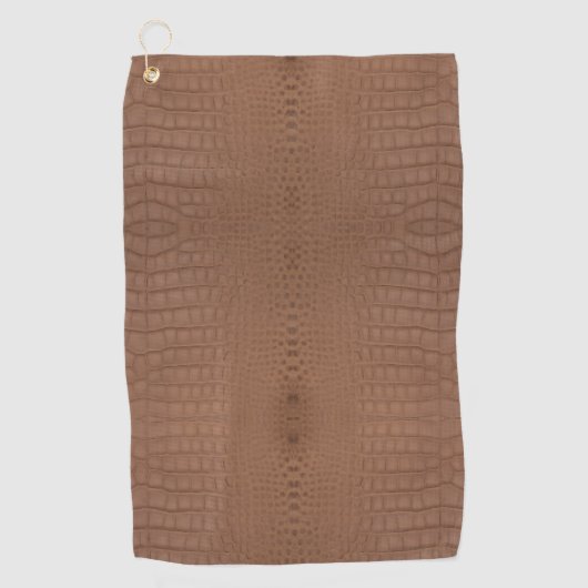 Tan alligator textuur afdrukken golfhanddoek (Voorkant)