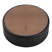 Tan alligator textuur afdrukken hockey puck (3/4)