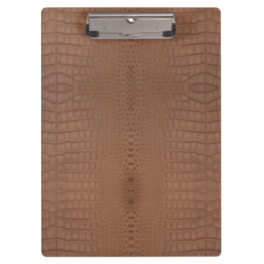 Tan alligator textuur afdrukken klembord (Voorkant)