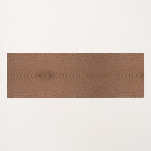 Tan alligator textuur afdrukken yogamat (Achterkant (horizontaal))