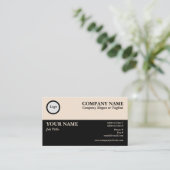 Tan and Black Color Blocks Generic Visitekaartje (Staand voorkant)