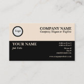 Tan and Black Color Blocks Generic Visitekaartje (Voorkant)