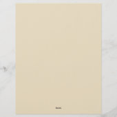 Tan and Brown Flowers and Grass Stationery Paper Briefhoofd (Achterkant)