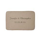 Tan and Brown Personalized Names Plush Badmat (Voorkant)