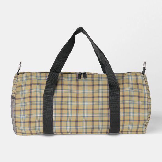 Tan and Wedgewood Blue Plaid Plunjezak (Achterkant)