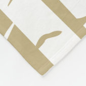 Tan and White Birch Forest Woodland Fleece Blanket Deken (Hoek)