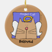Tan Angel Cat Personaliseren Keramisch Ornament (Achterkant)