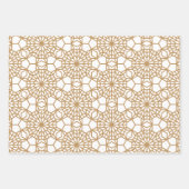 Tan Arabesque Geometric Pattern Inpakpapier Vel (Voorkant)