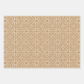 Tan Arabic Geometric Pattern Inpakpapier Vel (Voorkant 2)