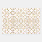 Tan Arabic Geometric Pattern Inpakpapier Vel (Voorkant)
