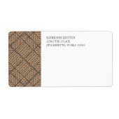 TAN ARGYLE BREI Verzendadreslabels Etiket (Voorkant)
