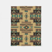 TAN Aztec afdrukken Fleece Deken (Voorkant)