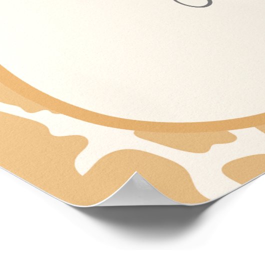 Tan Baby Boy Giraffe Baby shower Poster (Hoek)