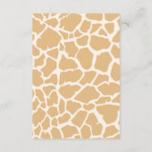 Tan Baby Boy Giraffe Boeken voor Baby Informatiekaartje (Achterkant)