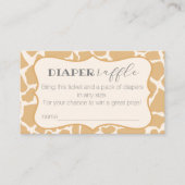 Tan Baby Boy Giraffe Diaper Raffle Informatiekaartje (Voorkant)