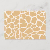 Tan Baby Boy Giraffe Display Shower Informatiekaartje (Achterkant)