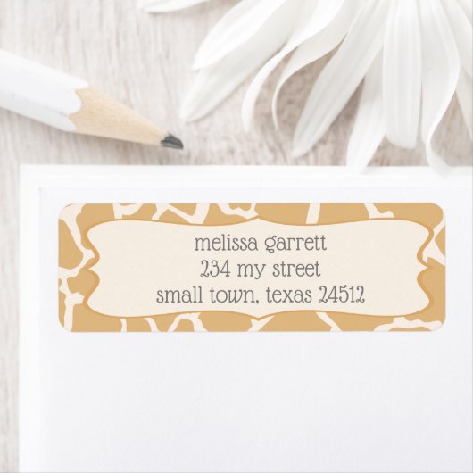 Tan Baby Boy Giraffe Etiket (Insitu)