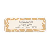 Tan Baby Boy Giraffe Etiket (Voorkant)