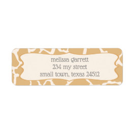 Tan Baby Boy Giraffe Etiket