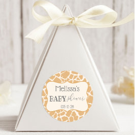 Tan Baby Boy Giraffe Ronde Sticker