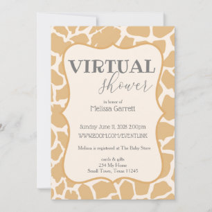 Tan Baby Boy Giraffe Shower - Virtuele uitnodiging